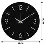 Wallity Reloj de Pared Decorativo de Metal Negro